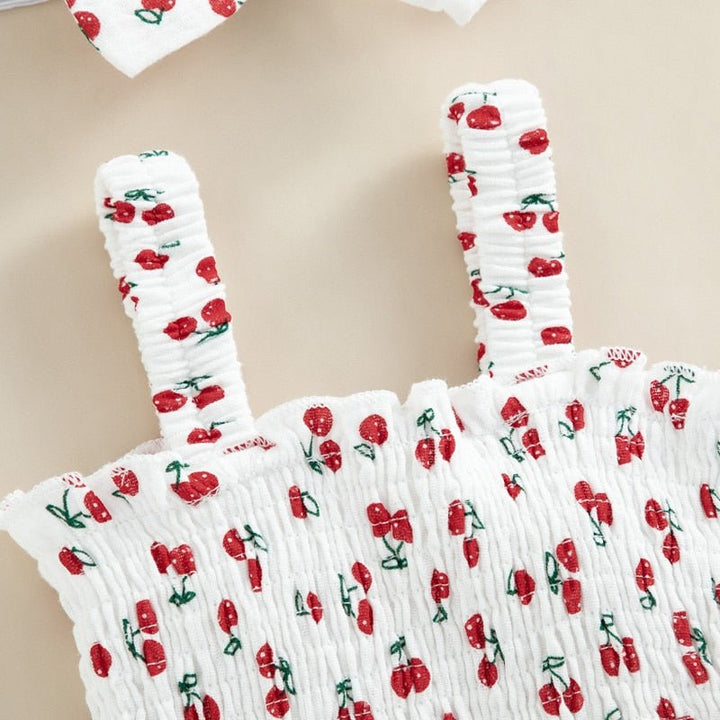 Atmungsaktiver Baumwoll-Strampler für Mädchen, weiches Baby Sommer Outfit, ideal für empfindliche Haut.