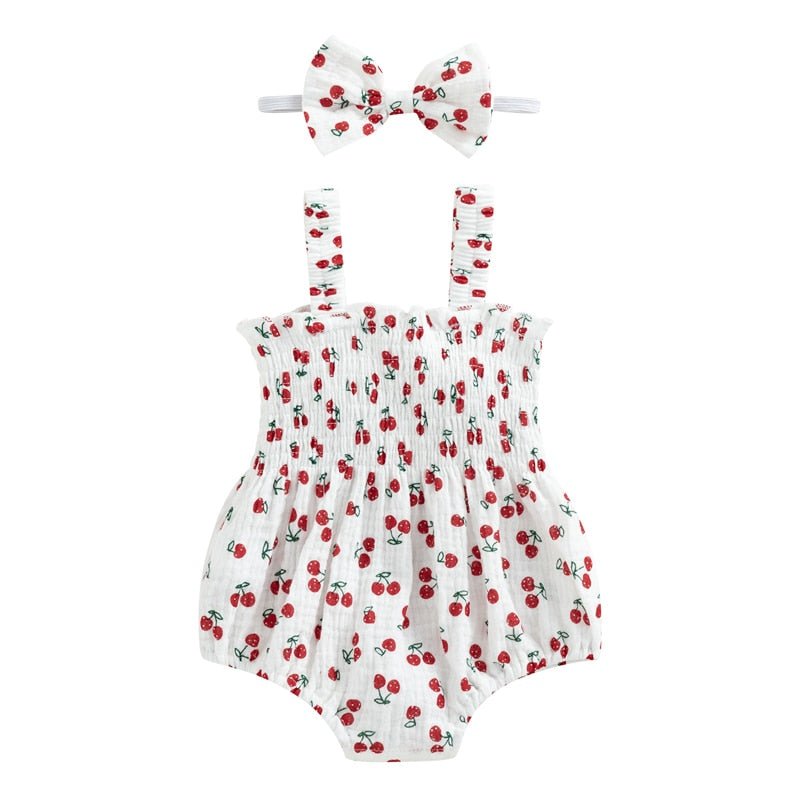 Komfortables Baby Sommer Strampler Set für Mädchen, stylisches Kleinkind Outfit, perfekt für Spiel & Spaß.
