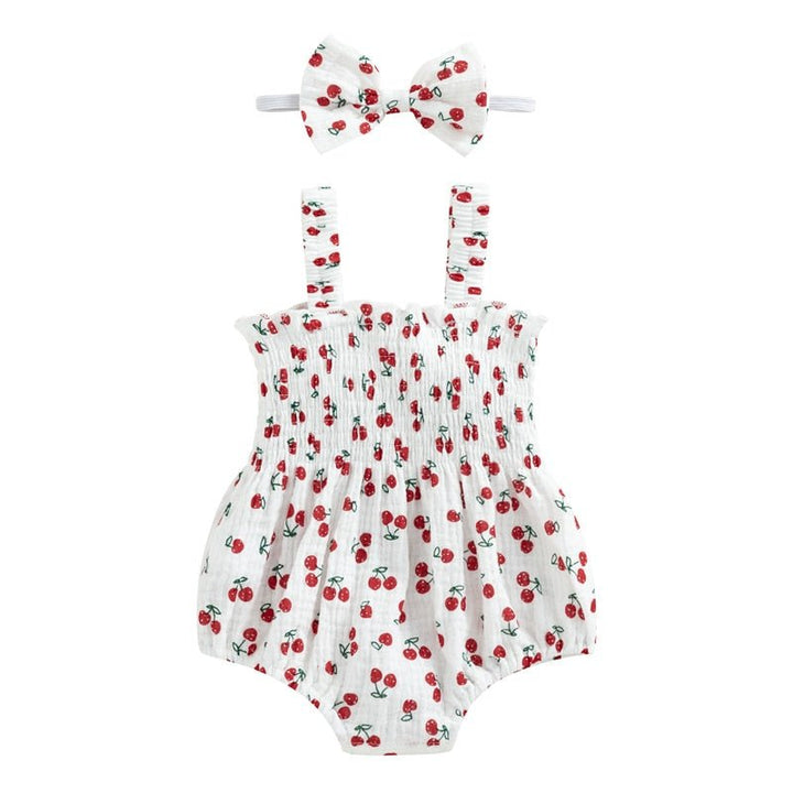Komfortables Baby Sommer Strampler Set für Mädchen, stylisches Kleinkind Outfit, perfekt für Spiel & Spaß.