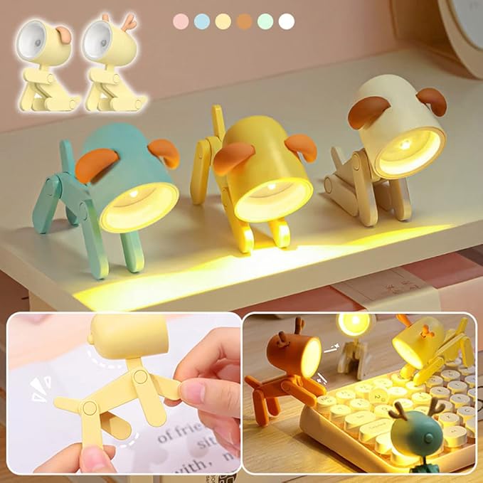 Niedliches LED Tierlicht für Kinderzimmer Deko, flexible batteriebetriebene Lampe.