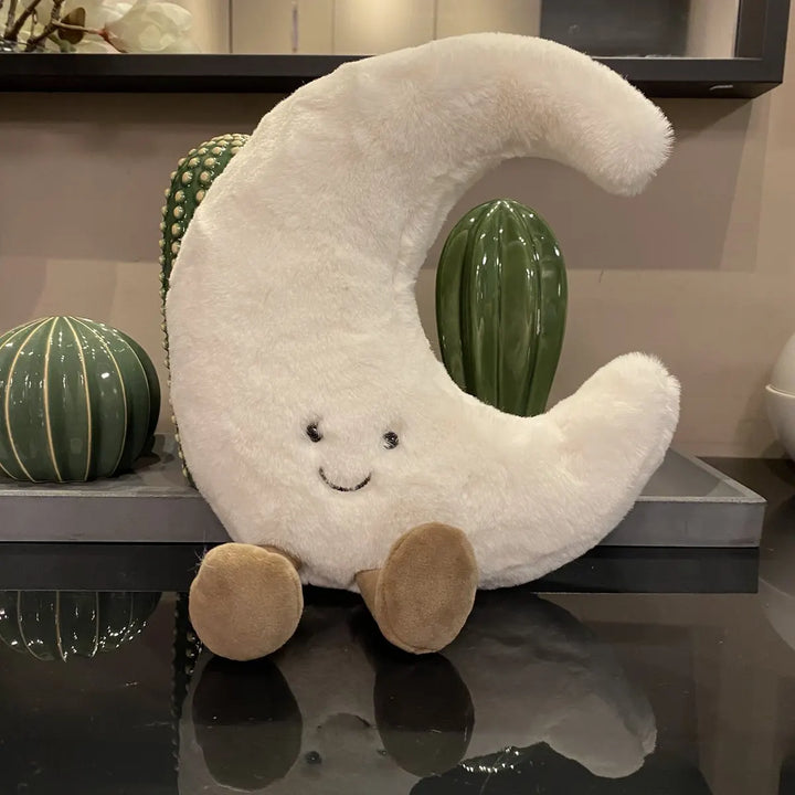 Geschenkidee Plüsch-Mond- & Sonnenkissen: Niedliche, weiche Kuscheltiere und Dekokissen, ein tolles Geschenk.