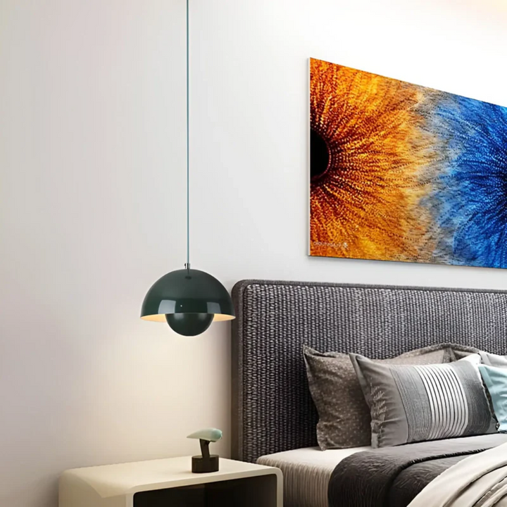 Exklusive NordicBlossom Designlampe, LED-Pendelleuchte im skandinavischen Stil, Wohnzimmer.