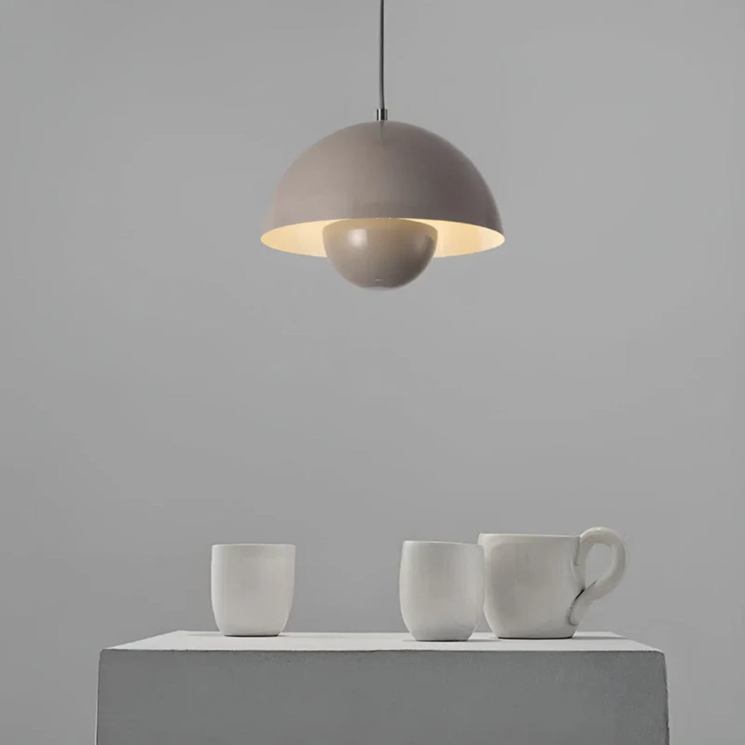 Farbige NordicBlossom Blütenlampe, moderne LED-Pendelleuchte im skandinavischen Stil.