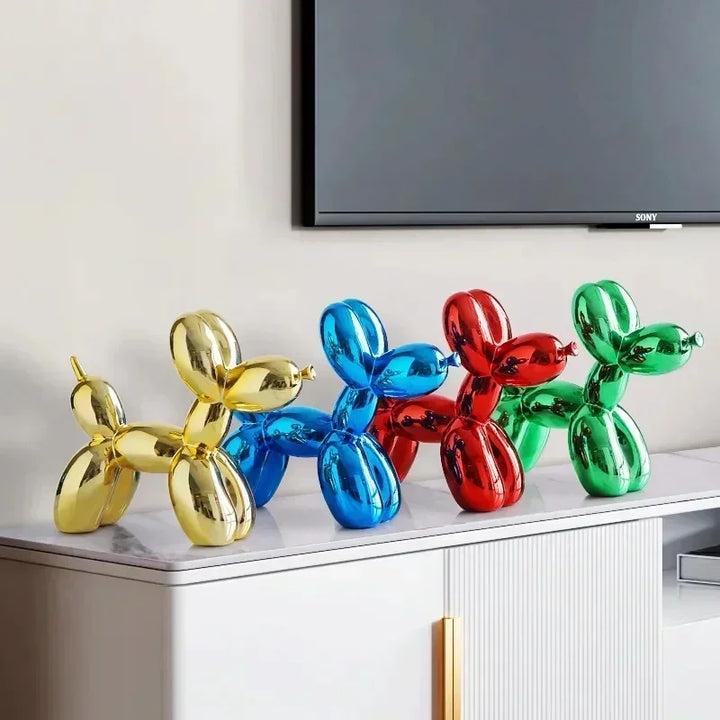 Nordische Ballon Hund Skulptur, moderne Deko und stilvolles Kunstobjekt für zeitgenössische Wohnkultur.