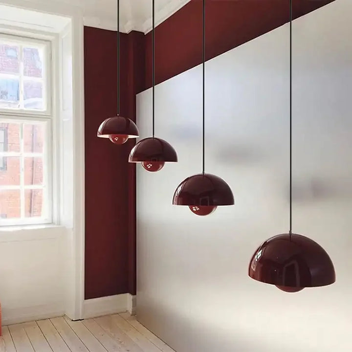 Nordische Blumen-Pendelleuchte aus Metallglas, modernes Design für Wohnzimmer und Esszimmerbeleuchtung.