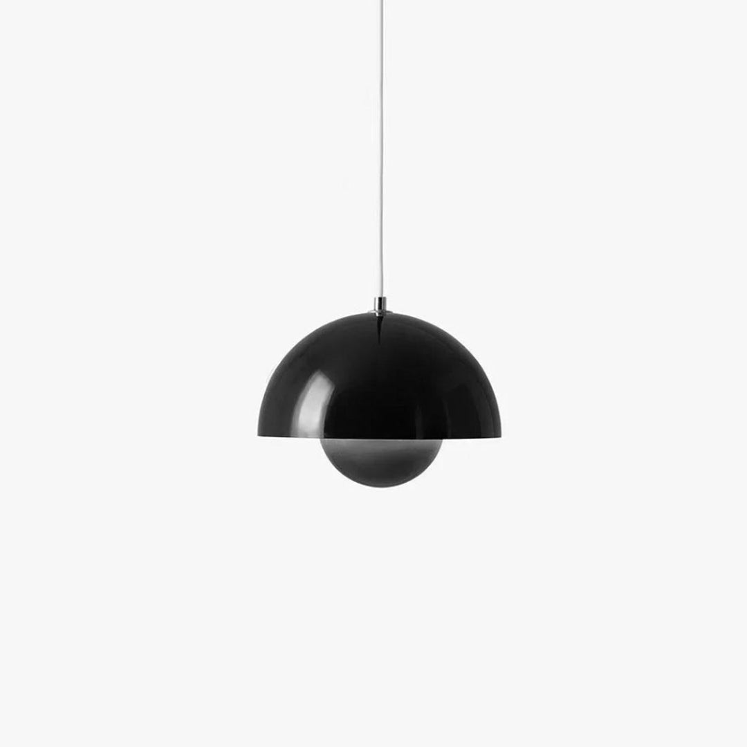 Nordische Hängelampe mit Blumenmotiv, minimalistisches Metallglas-Design, ideal für moderne Inneneinrichtung.