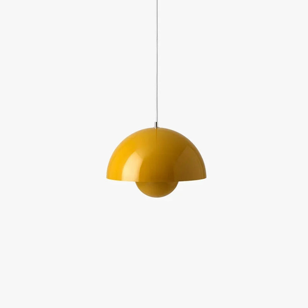 Moderne Küchenlampe, Blumen-Pendelleuchte aus Metallglas, skandinavisches Flair, ideal für helle Akzente.