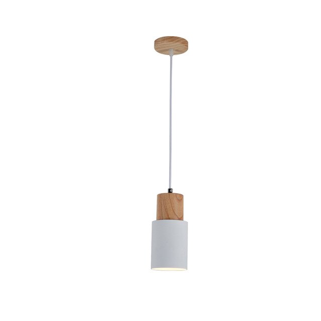Skandinavische Pendelleuchte mit Naturholz-Sockel, ideal als Designleuchte & Akzentbeleuchtung.