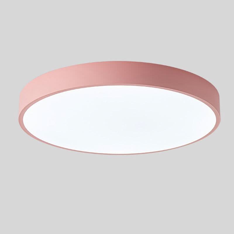 Runde LED Deckenlampe aus Holz, skandinavisch; energiesparend für Wohn- & Schlafzimmer.