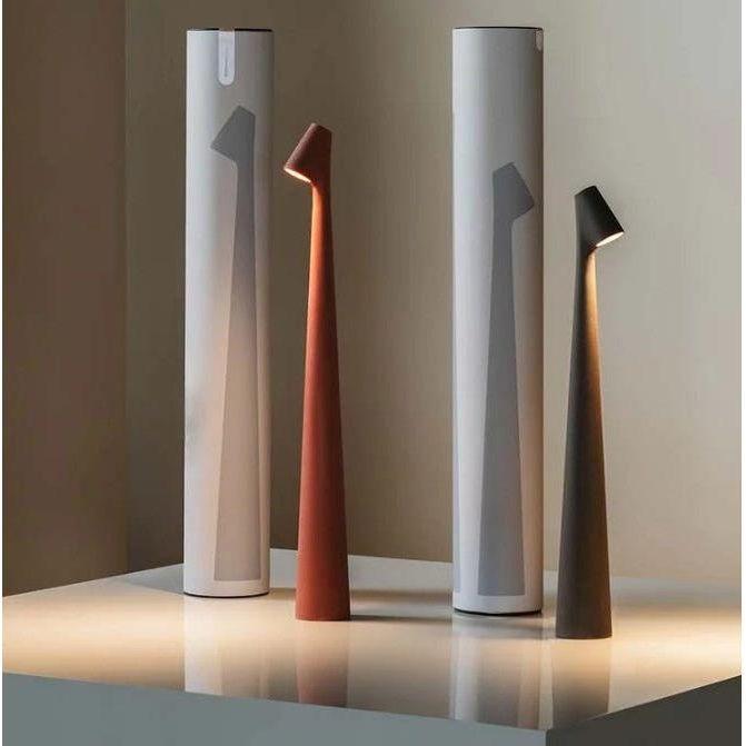 Akku-Tischleuchte LED, nordisches Design, tragbar für innen und außen, stimmungsvolle Beleuchtung.