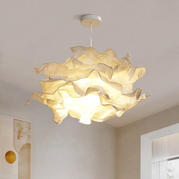 Einzigartige Wolkenlampe, handgefertigte Papier-Pendelleuchte. Perfekt für ein warmes Ambiente.