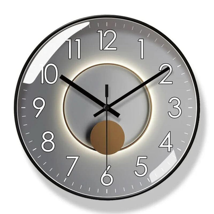 Nordische Wanduhr, modern, stilvoll, schwarz-weiß, leise, akzentuiert das Zuhause mit zeitlosem, elegantem Design.