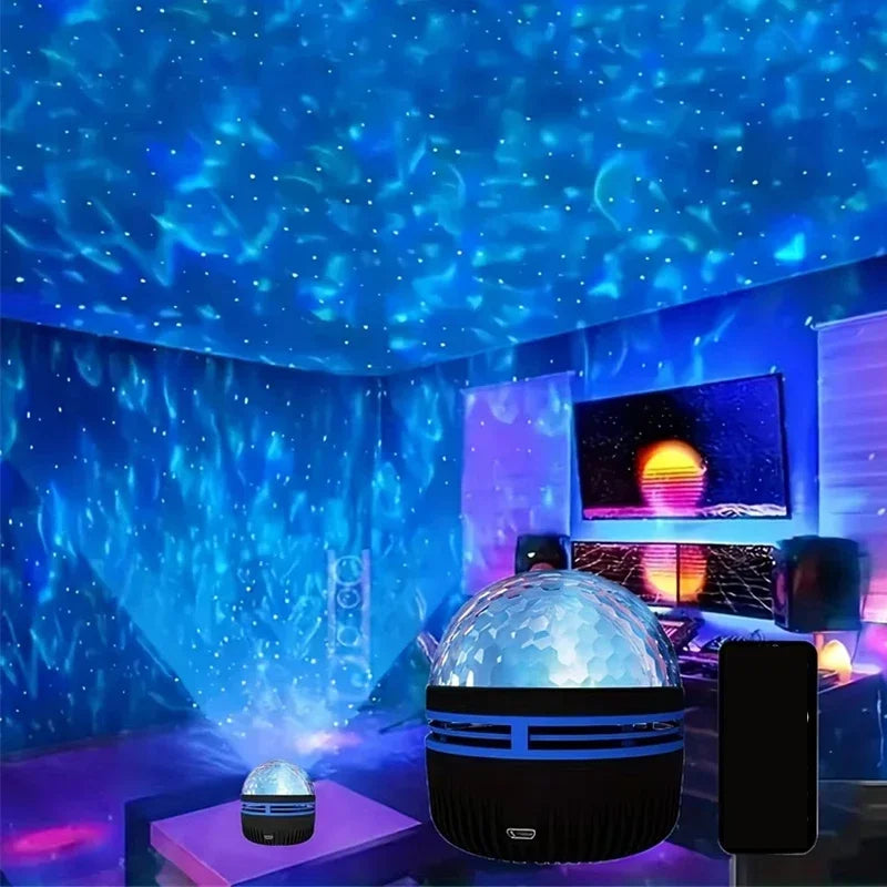 Nordlicht-Projektor erzeugt beeindruckendes Polarlicht und Sternenhimmel für magische Stimmung zu Hause.