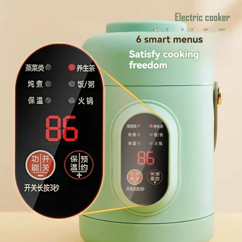 Kompakter NutriCook One 1L Mini-Kochtopf, elektrisch, perfekt für kleine Küchen oder unterwegs.