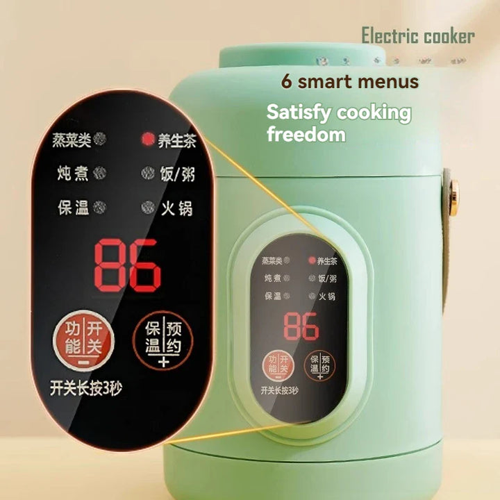 Kompakter NutriCook One 1L Mini-Kochtopf, elektrisch, perfekt für kleine Küchen oder unterwegs.