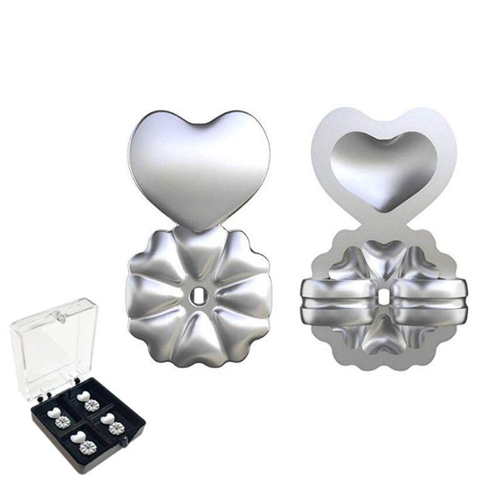 Ohrringheber in Silber für sicheren Halt von Ohrringen und Hängeohrringen. Hypoallergenes Accessoire gegen Herabhängen.
