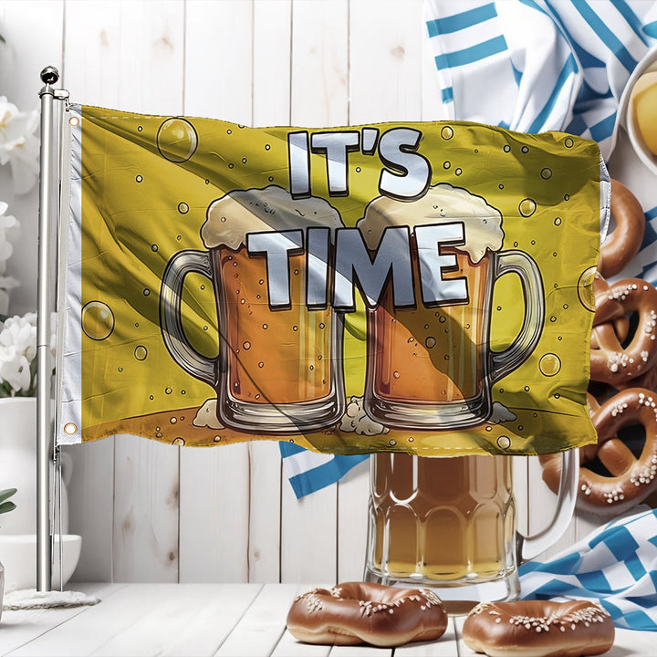 Große Oktoberfest Flagge 150x90 cm, perfekt für Garten, Balkon oder Festzelt.