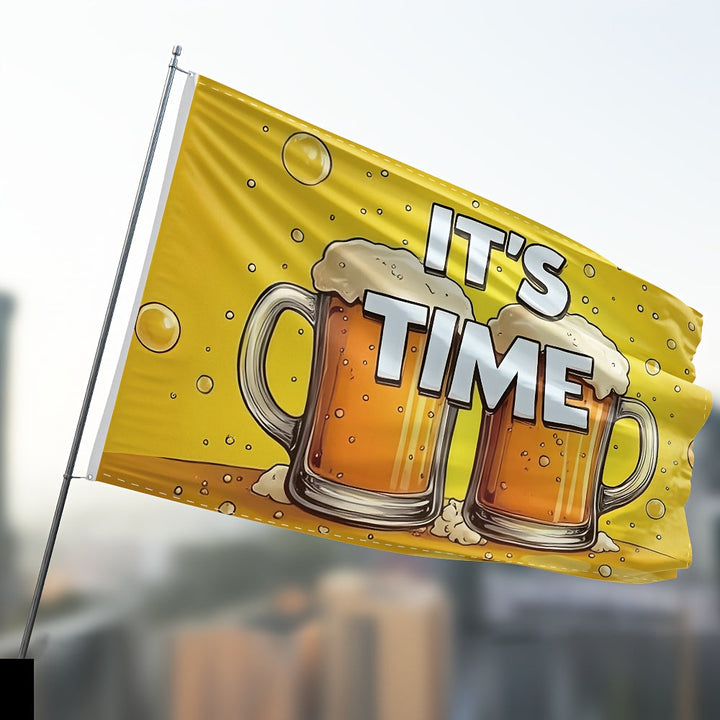 Robuste Oktoberfest Partydeko-Flagge 150x90 cm, wetterfest für Außenbereich.