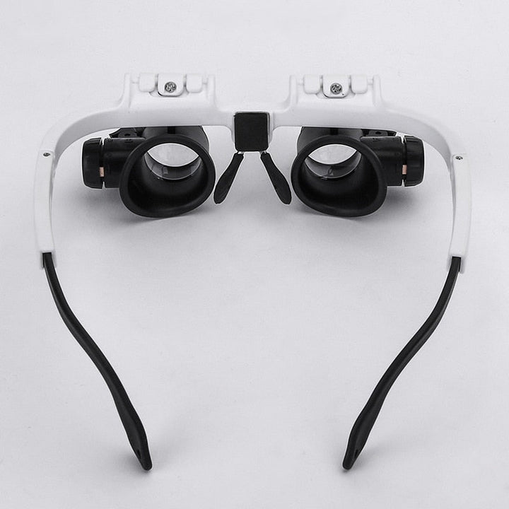 Ergonomische Optiview Lesehilfe mit heller LED und Wechselgläsern, ideal für Handwerk, Uhrmacherei und Schmuckreparatur.