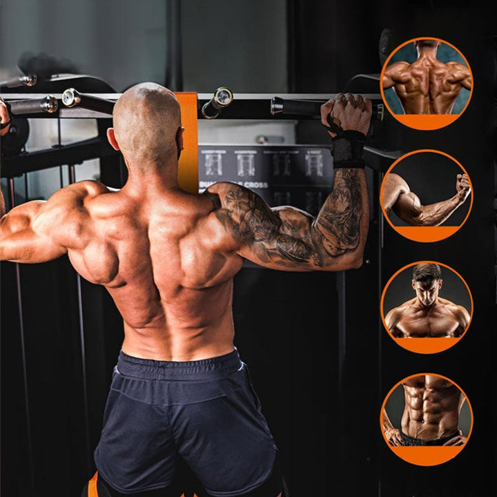 PullCore Klimmzug-Trainingshilfe (orange) zur Unterstützung bei Pull-ups, Krafttraining & Muskelaufbau.