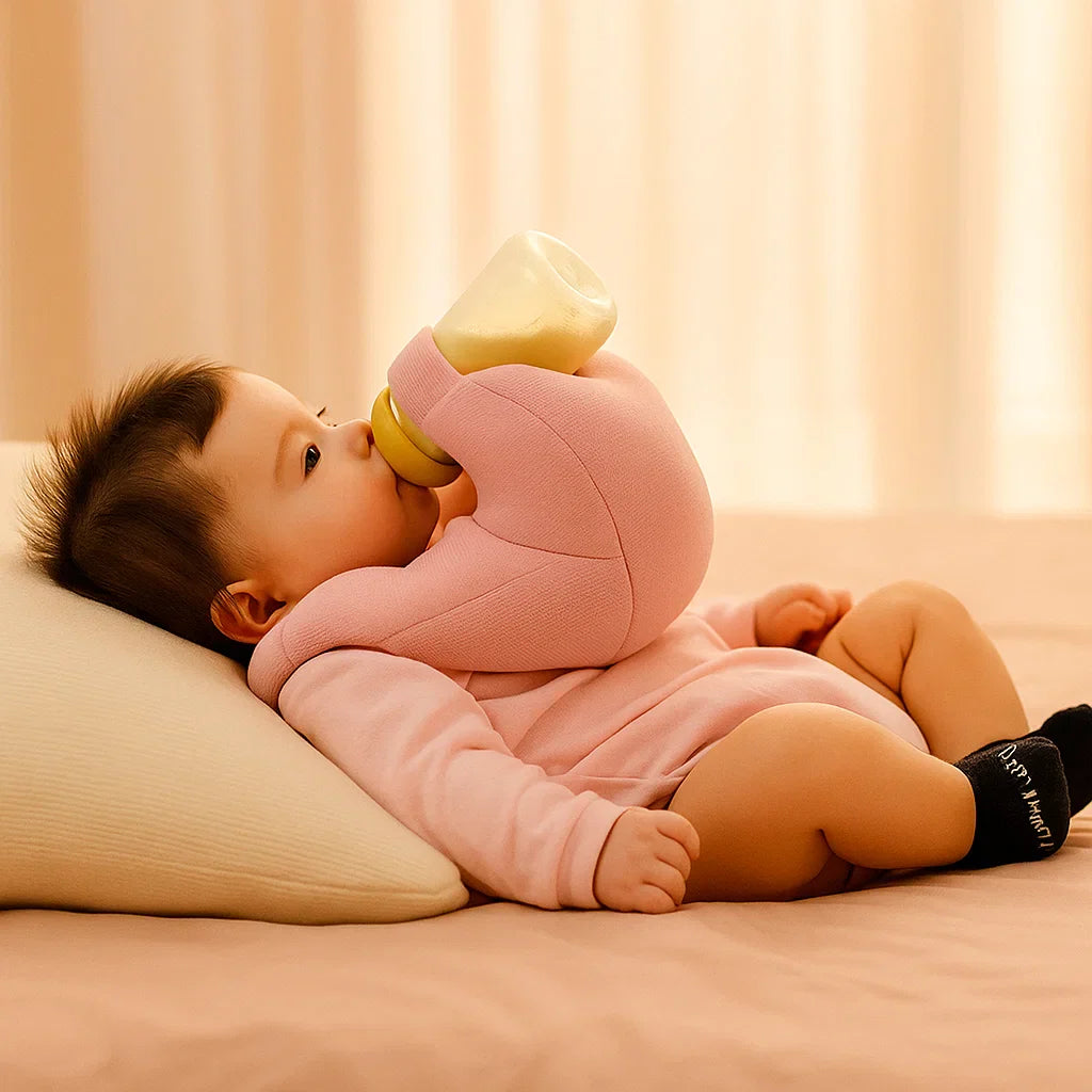 Ergonomisches Stillkissen für Babys, freihändiges Füttern, hoher Komfort für Neugeborene & entspannte Eltern.