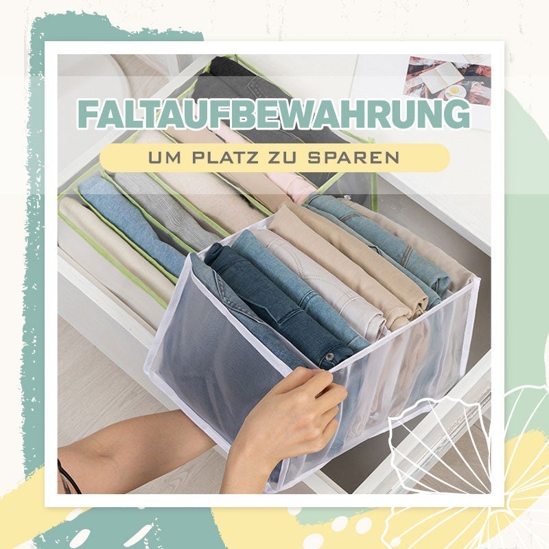 Detailansicht: OrgaPure™ Jeans & Leggings Organizer für übersichtliche Kleidung Aufbewahrung.