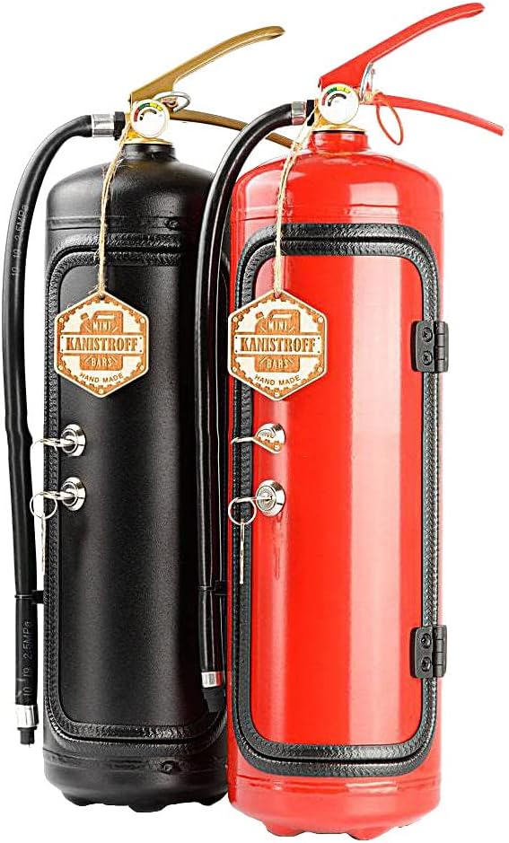 Elegante Feuerlöscher Mini-Bar, ein Blickfang für jede Herren-Bar oder Man Cave – einzigartiges Männergeschenk.