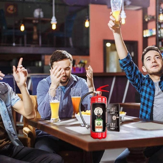 Vielseitige Feuerlöscher Mini-Bar, bietet Stauraum für Spirituosen, ein cooles und einzigartiges Geschenk für Männer.