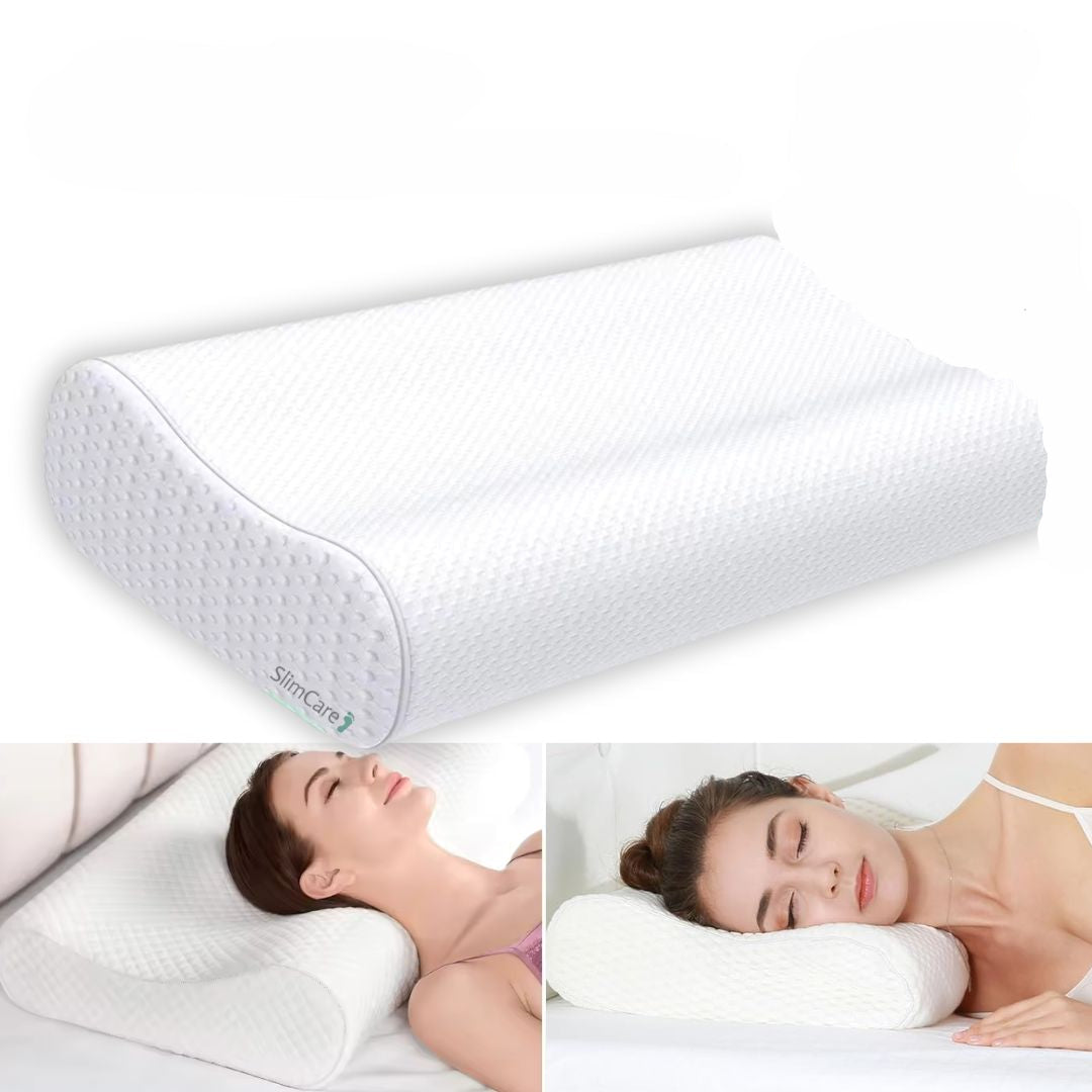 Ortho Pro SleepEase Memoryschaum Kopfkissen für orthopädischen Schlaf & Linderung von Nackenschmerzen.