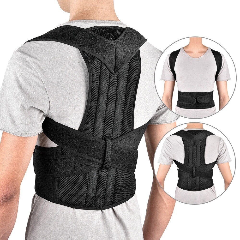 Verstellbare Riemen des OrthoBack Pro Haltungstrainers; individuelle Passform für jede Körperform.