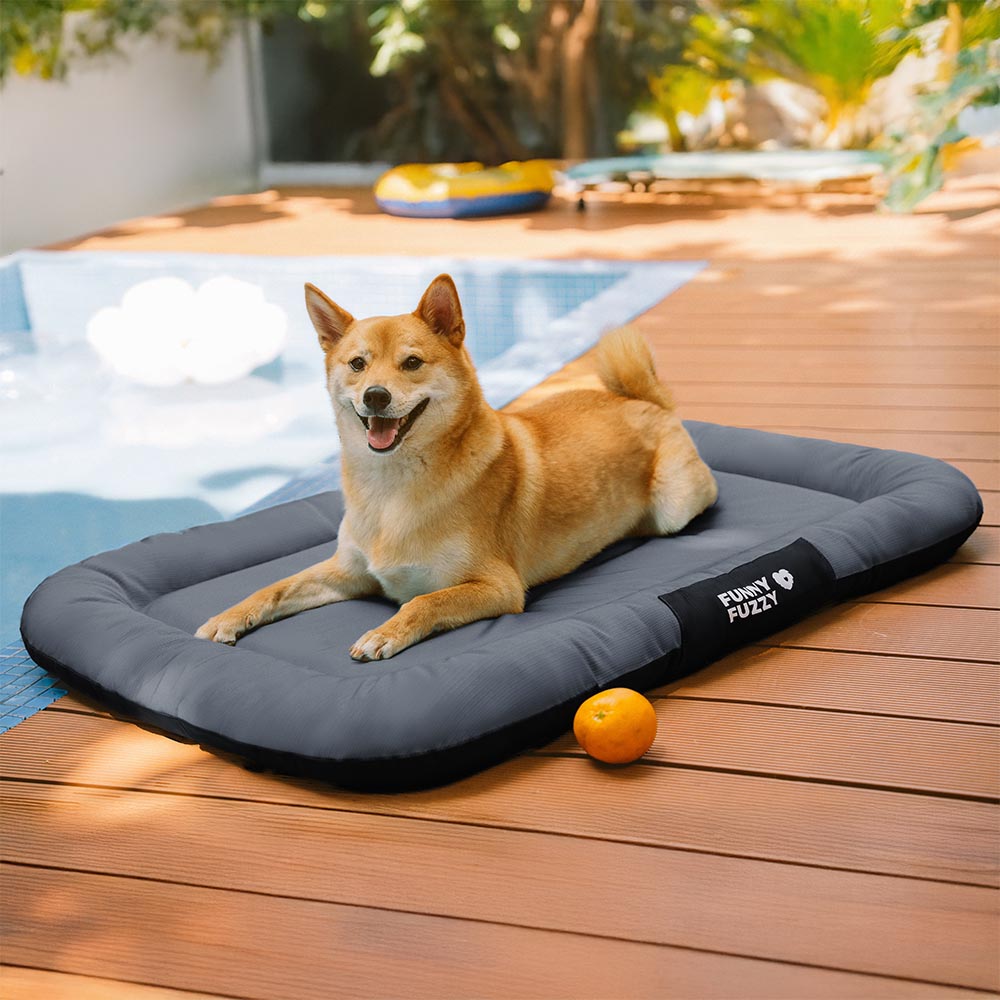 Outdoor Hundematte orthopädisch, wasserdicht & kratzfest. Vielseitiges und komfortables Haustierbett.