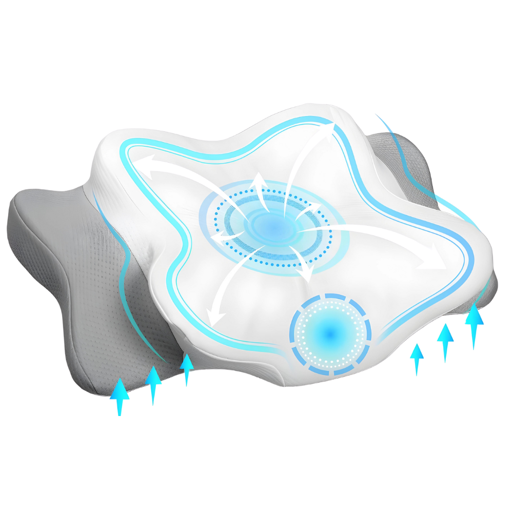 Orthopädisches 3D-Kissen OrthoSleep für tiefen Schlaf, Nackenstütze & Schmerzlinderung. Ergonomisches Kopfkissen.