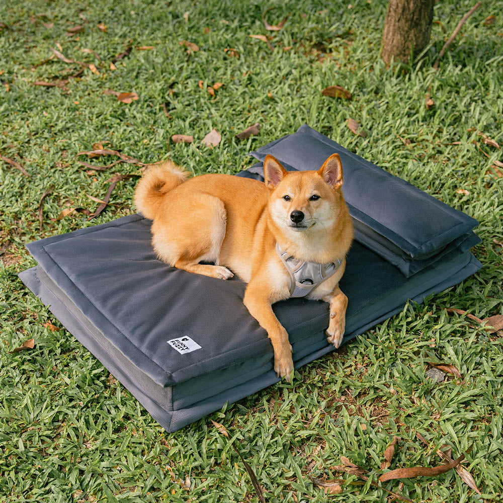 Flauschiges Material des Anti-Angst Hundebettes aus der Nähe. Orthopädisch & gelenkstützend für Tiefschlaf.