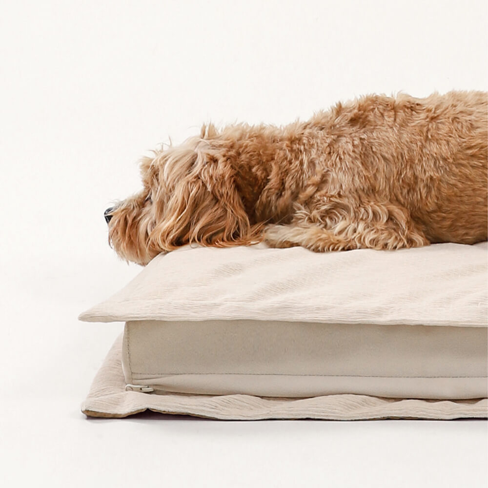 Details der rutschfesten Unterseite des Anti-Angst Hundebettes, sicherer Halt für Tiefschlaf.
