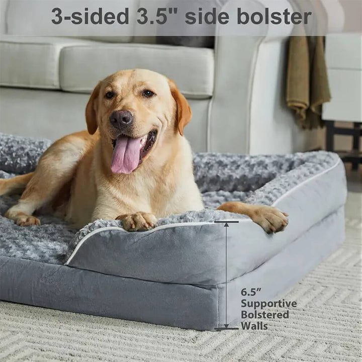 Hochwertiges orthopädisches Hundebett, wasserdichtes Design, bietet optimalen Komfort für Hunde.