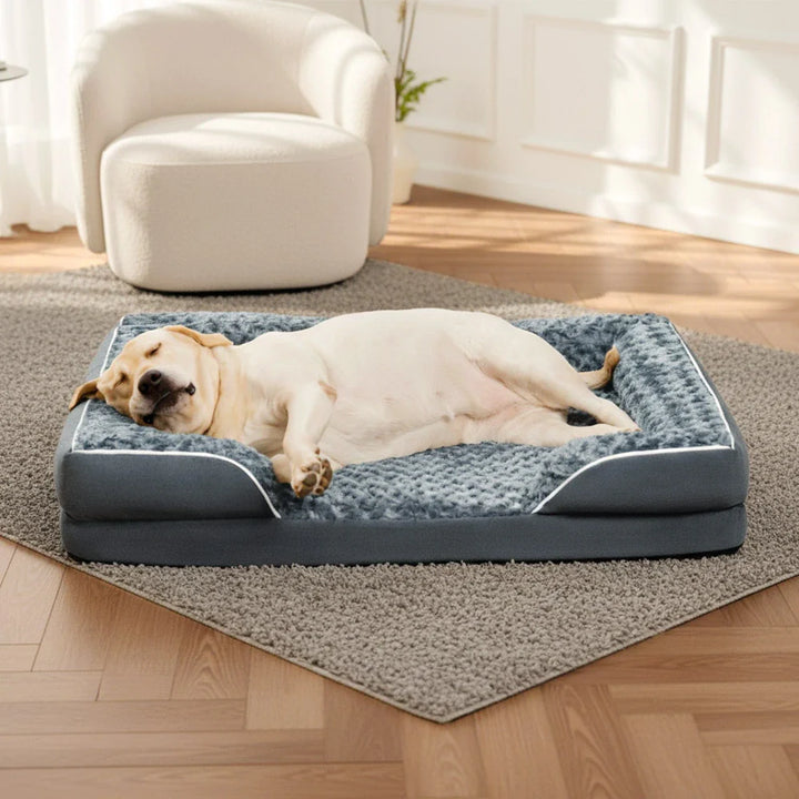 Langlebiges, orthopädisches Hundebett in Eckform, wasserdicht und leicht zu reinigen für Haustiere.