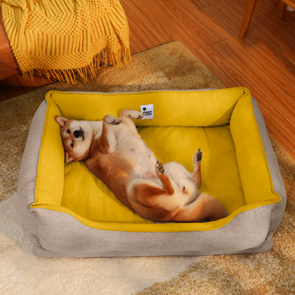 Hundebett Ecke: Orthopädischer Schlafplatz für maximalen Komfort, weich, waschbar & stabil.