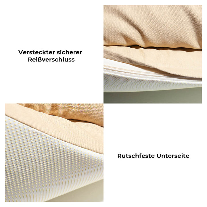 Hundebett für die Ecke, orthopädisch, weich und pflegeleicht waschbar, idealer Schlafplatz.