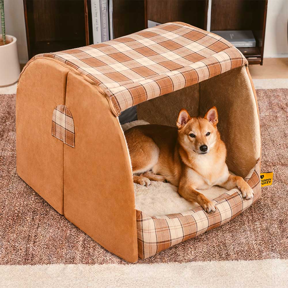 Orthopädisches Hundebett, braun, für maximalen Komfort und Gelenkschutz der Haustiere.