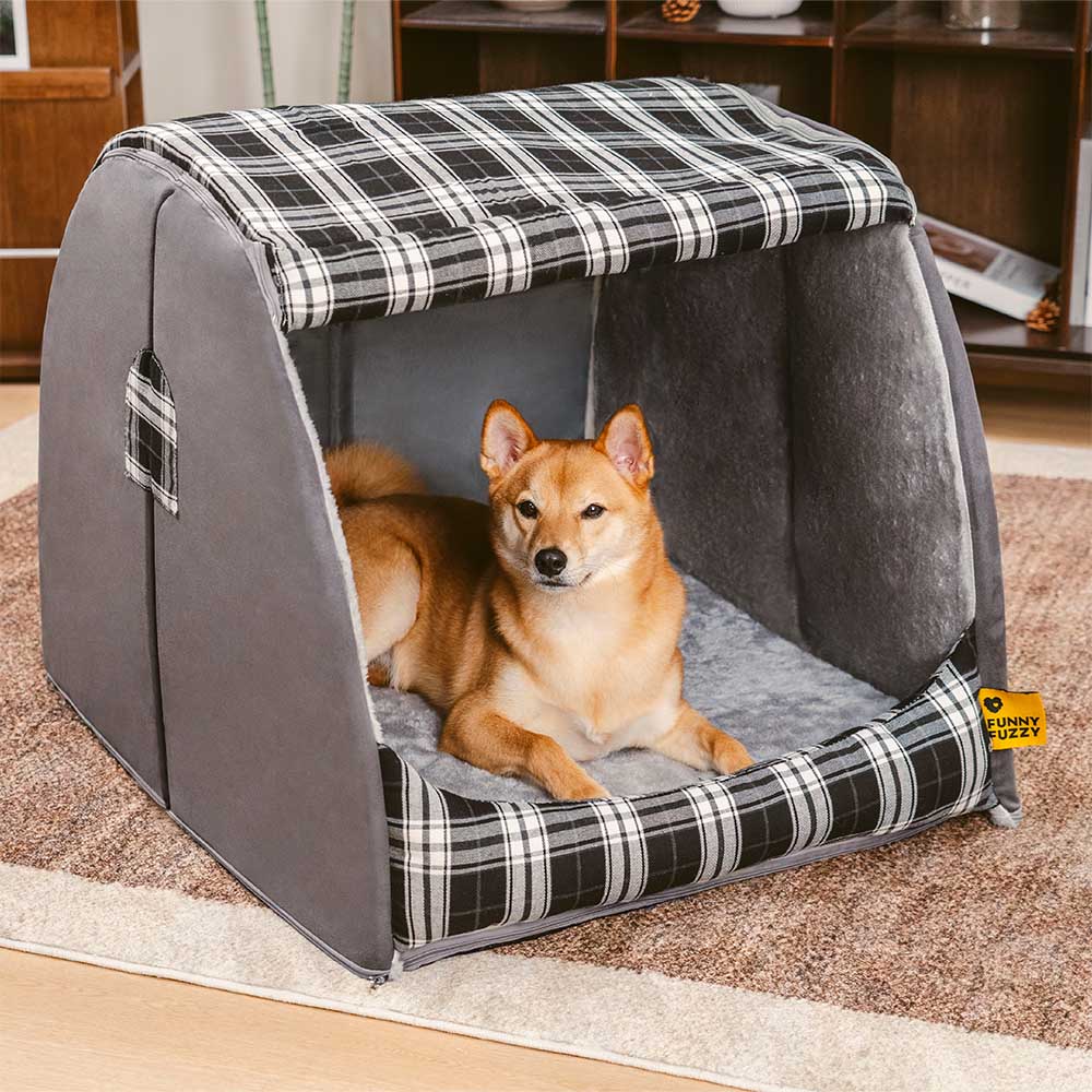 Orthopädisches Hundebett, schwarz, mit Memory-Schaum für optimalen Liegekomfort.