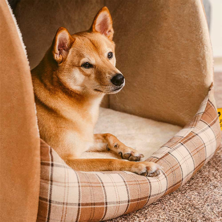 Nahaufnahme des weichen Materials vom orthopädischen Hundebett in Schwarz.
