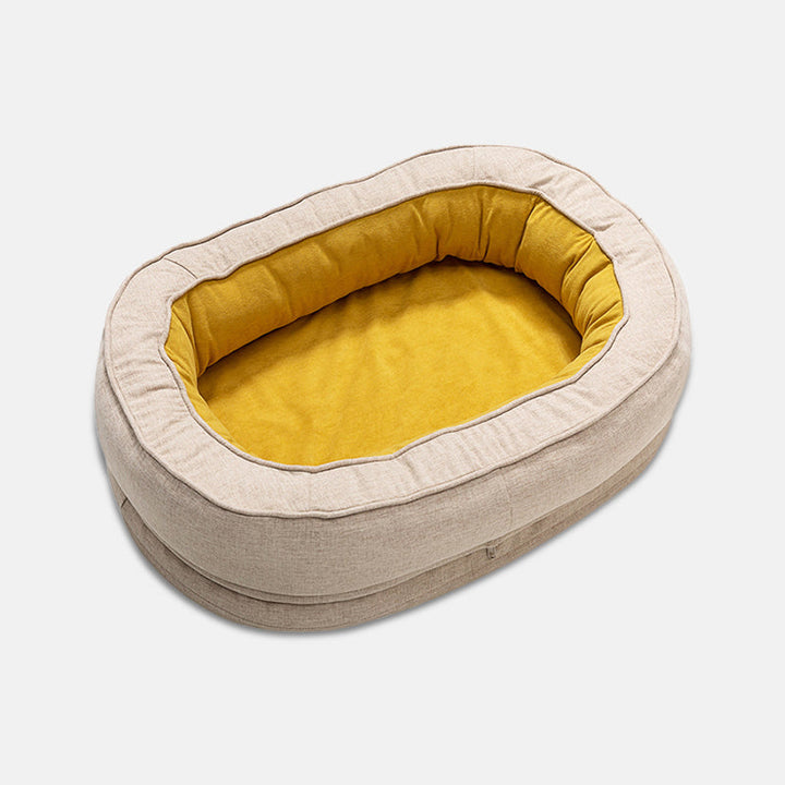 Modernes, waschbares orthopädisches Hundebett. Stilvoller Tierschlafplatz, komfortabel & unterstützend.