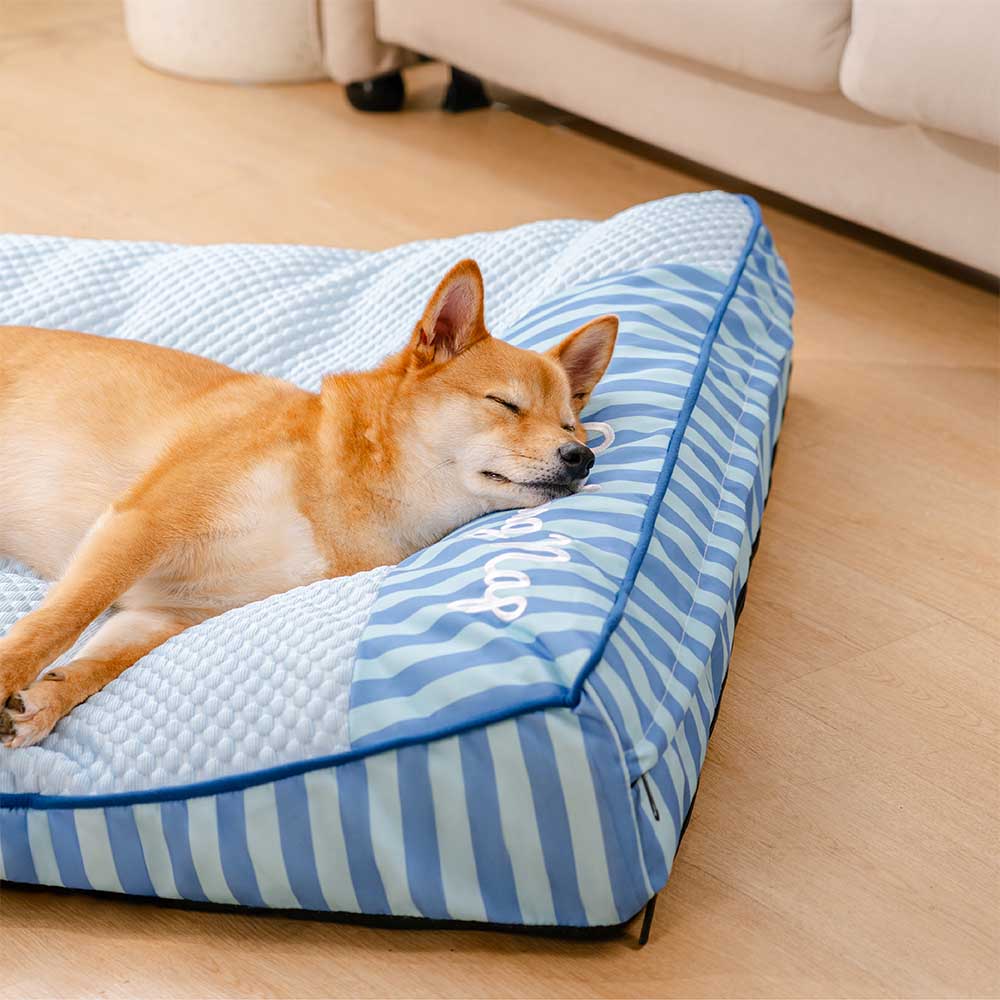 Kühlendes orthopädisches Hundebett für große Hunde, waschbar und komfortabler Schlafplatz.