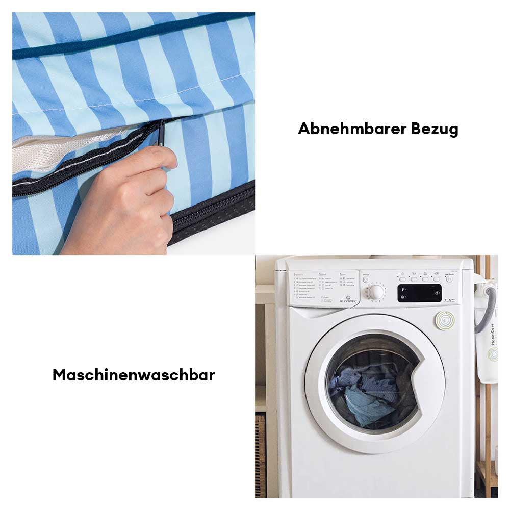 Komfortables Hundebett für große Hunde aus Eisseide, kühlend, orthopädisch & waschbar.
