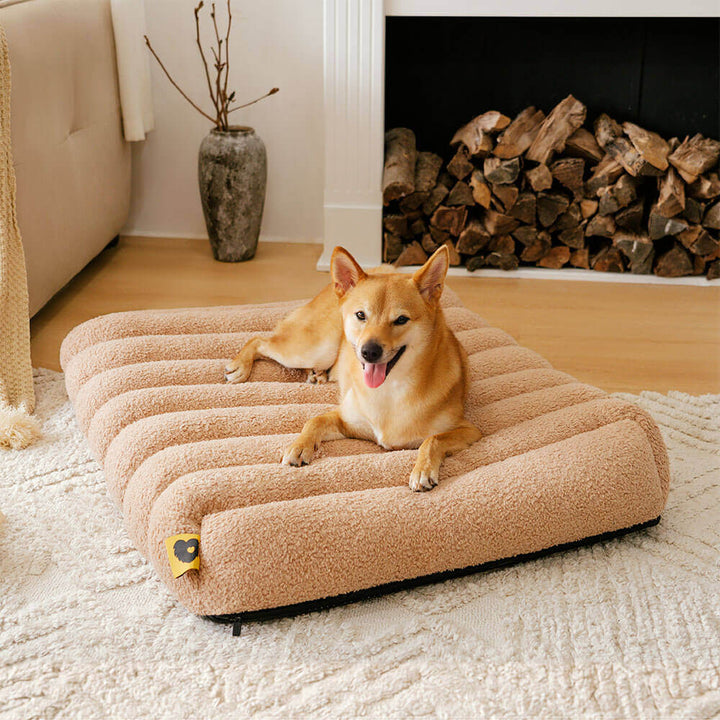 Komfortables Hundebett orthopädisch, waschbar, für große Hunde. Memoryschaum & gemütliches Teddyfleece.