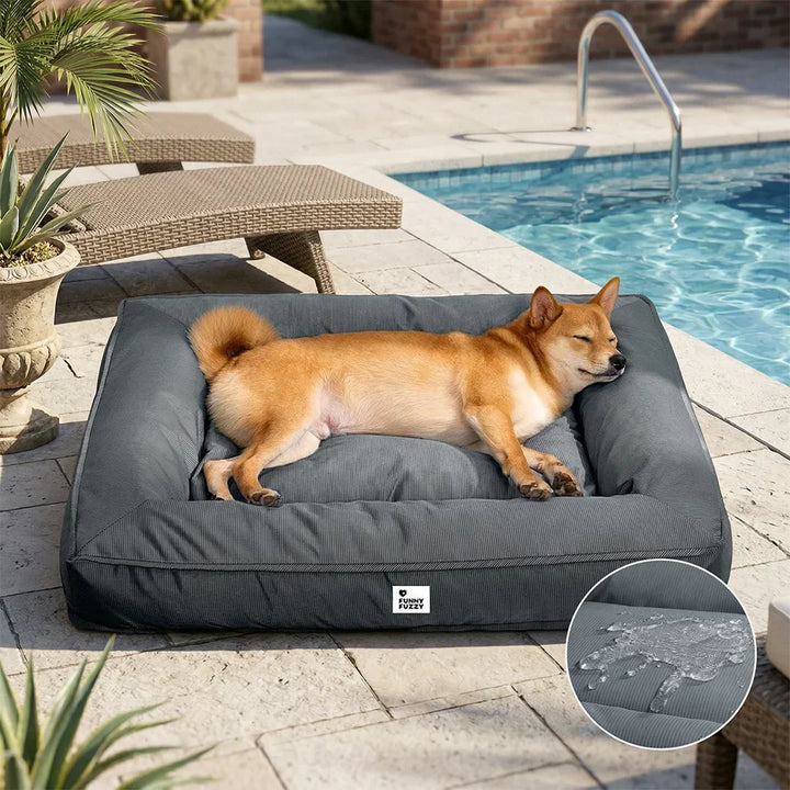 Orthopädisches Hundebett für große Hunde, wasserabweisend, komfortabel und waschbar.