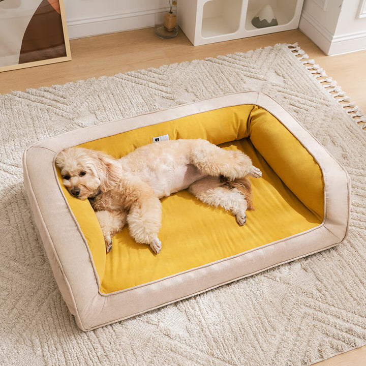 Orthopädisches Hundebett für Komfort, Gelenkunterstützung & erholsamen Schlaf.