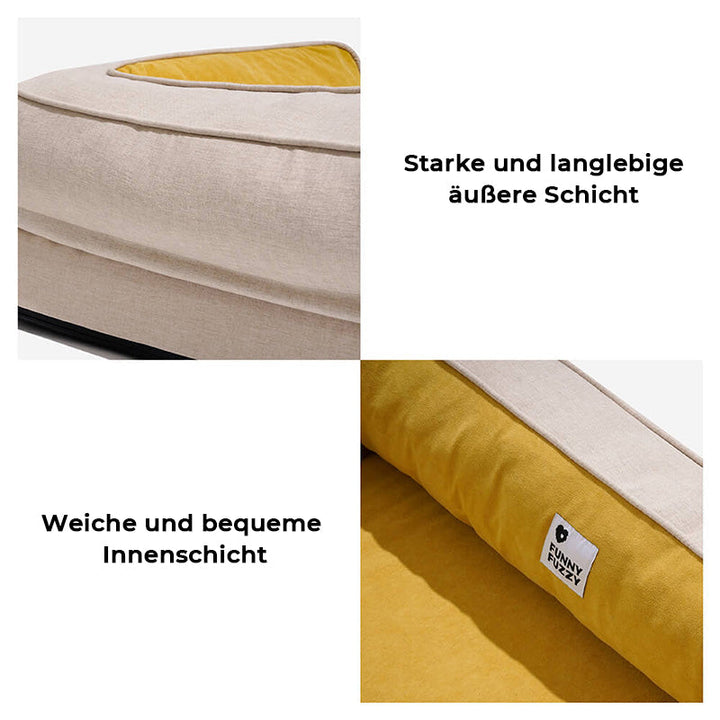 Waschbares orthopädisches Hundebett, pflegeleicht, bietet volle Unterstützung.