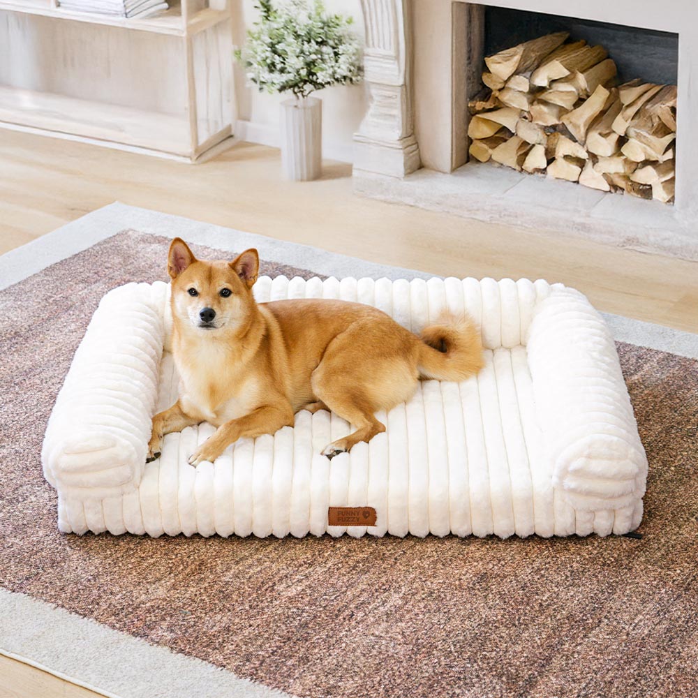 Orthopädisches Hundebett, flauschig & weich für tiefen Schlaf, Gelenkschonung für Hunde & Katzen.