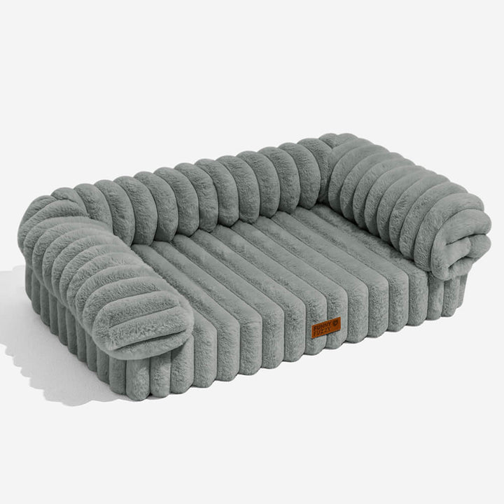Orthopädisches Tierbett, flauschig & atmungsaktiv, ideal für tiefen Schlaf und Gelenkentlastung.